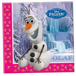 AÑADIR 52084845097Pack 20 servilletas papel Olaf Frozen DisneyEN STOCK