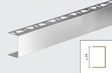 -ZC -ZC es un perfil en forma de U de acero inoxidable cepillado con un lado perforado. Es especialmente apto para el remate en encimeras de cocinas y lavaderos.