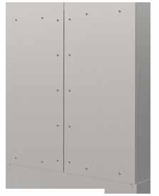 Opción en una y dos puertas. El armario eléctrico inoxidable compacto de seguridad aumentada IP66, de la Serie Tribex está previsto para las zonas 1, 2, 21 y 22.