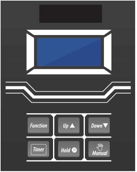 PANEL DE CONTROL BOTÓN DE FUNCIÓN: pulse este botón para recorrer las opciones de asignación de dirección DMX, ajuste del ventilador, ajuste de la dirección y ajuste del intervalo.