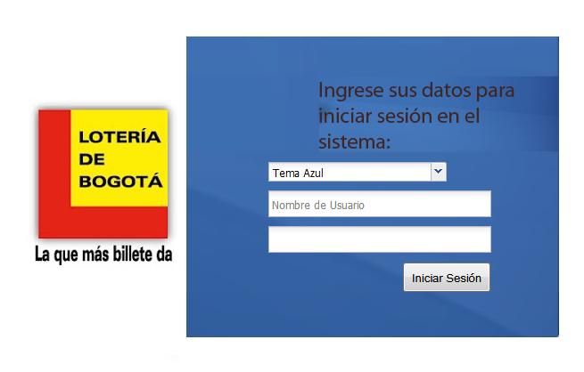 NOTA: Si usted no tiene Usuario y contraseña, por favor comunicarse con la Lotería de Bogotá al número telefónico