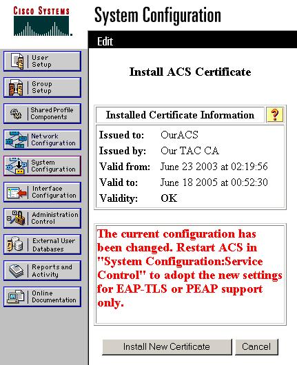 ACS ahora. Especifique autoridades certificadoras adicionales en las que la ACS debe confiar El ACS confiará automáticamente en la Autoridad de certificación que emitió su propio certificado.