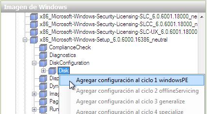> Agregar configuración al ciclo 1 windowspe.
