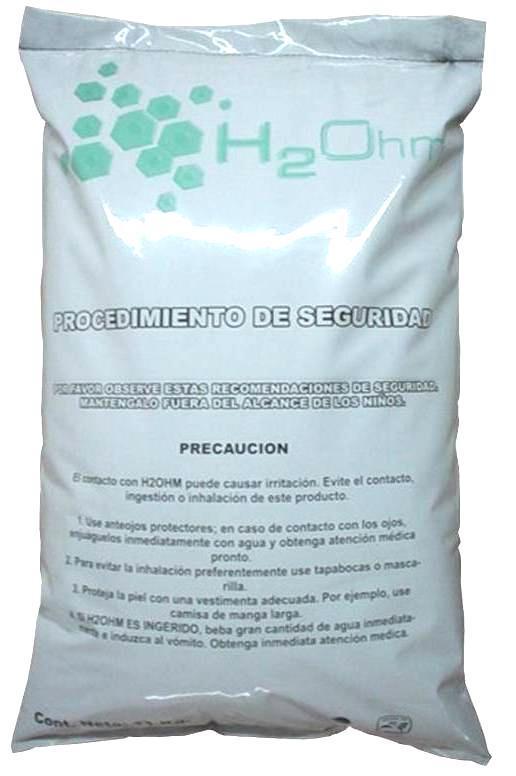 H2OHM Es un compuesto mejorador de tierras, esta hecho a base de minerales naturales que no dañan el medio ambiente y además contiene un súper