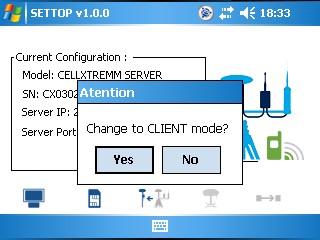 Después de la confirmación, el dispositivo Settop CellXtrem, se debe reiniciar (automáticamente).