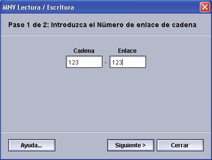 2. Ajustes del sistema NOTA: Para este procedimiento, las siguientes pantallas muestran un ejemplo de Número de enlace de cadena, Valor actual y Valor nuevo; este ejemplo no representa el Número de