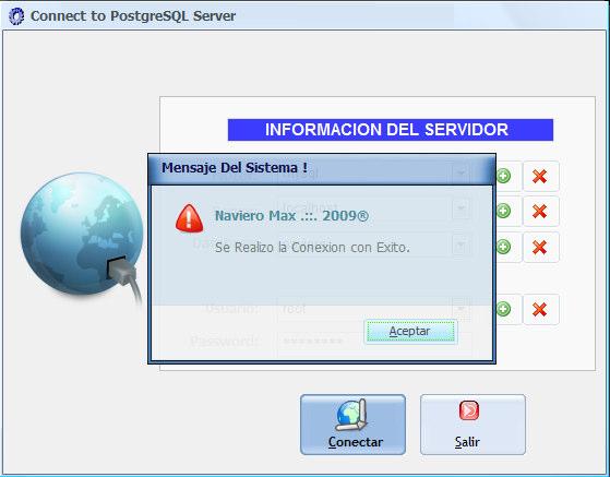 Motor Valor postgresql Observaciones Server localhost Dar de alta la dirección IP del servidor donde se encuentra instalado el Postgresql. Ejemplo: 10.10.2.
