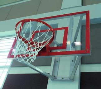 Tablero de Aluminio Tablero de baloncesto, hecho de perfil de aluminio especial, recubierto al polvo blanco.
