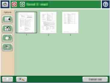 Figura 6-6 Ejemplo de la pantalla de opciones de vista preliminar de escaneo 1 2 3 4 1 Botón Adjuntar páginas Toque el botón Adjuntar páginas para agregar páginas al documento.