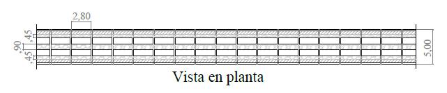 ESQUEM 1: Planta y sección transversal de placa-huella en un tramo recto (en tangente) Tomado de: Guía de diseño de Pavimentos con
