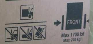 Asimismo debe incluir una marca de caja en el lado desde la cual no se puede manipular con clamp.