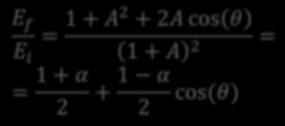 α 238 U E f E i = 1 + A2 + 2A cos θ 1 + A 2 = = 1 +