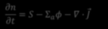 Ecuación para la densidad de neutrones Ley de
