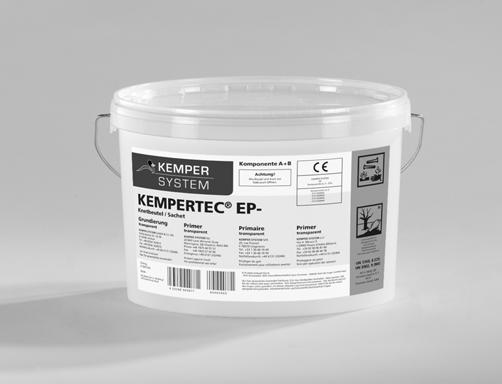 KEMPERTEC EP- Imprimador Finalidad Para imprimar y conseguir una buena adherencia entre el sustrato pre-tratado y KEMPEROL membranas impermeabilizantes Como agente adhesivo entre el componente de