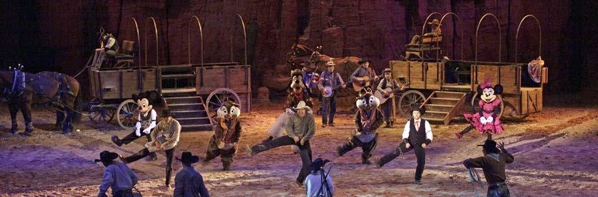 Y añade a tu paquete Añade a tu paquete la Cena Espectáculo Buffalo Bill s Wild West Show con Mickey y sus amigos.