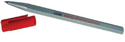 TopForm Cuerpo ergonómico plástico color plata con clip. Punta de metal duro intercambiable accionada por pulsador. Marca metales con durezas de hasta 0 HRC.