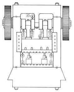 001/pulgada (mm) Nota: Para prensas con cigüeñales con diametros mayor a 12,.0005/pulgada (mm) sobre los 12. Buje Conexión: Entre.006 y.