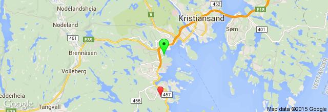 Myren Gard og Park Ruta desde Kristiansand Kanonmuseum hasta Myren Gard og Park.