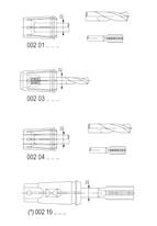 01 004 12 51 32 12 01 54 ( * ).... Collet chucks for DIN 6388 collets Portapinzas DIN 6388 For tools with cylindrical straight shank DIN 1835-A or threaded cylindrical shank DIN 1835-D.