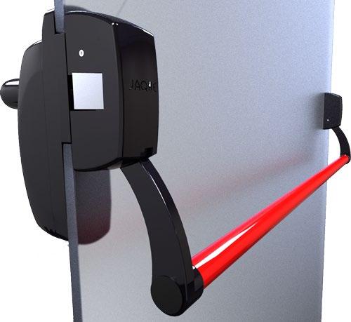 Con juntas de protección entre la cerradura y la puerta. Se puede aplicar en puertas de hoja doble y puertas de hoja simple.