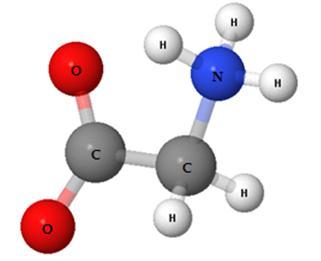 1.2 Generalidades de la Glicina El α-aminoácido más simple conocido es el ácido amino acético, denominado Glicina, es el más pequeño y el único no quiral de los 20 aminoácidos presentes en la célula.