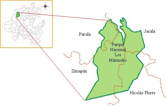 Figura 1. Localización del área de estudio Hidrología. Se encuentra en la región hidrológica número 26, denominada Cuenca del Bajo Río Pánuco.