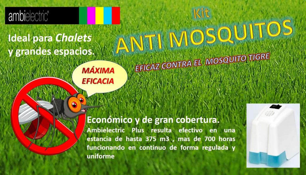 Kit Antimosquitos Ambielectric es un ambientador eléctrico profesional que funciona por evaporación con calor, emitiendo perfume en el aire de forma constante y homogénea creando una sensación
