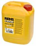 REMS Spezial aceite de roscar de alto grado basado en aceite mineral, evacuación mediante agua. Con gran poder lubricante y refrigerante. Especialmente desarrollado para roscar.