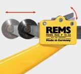 REMS RAS P para tubos Ø 10 160 mm, ½ 6 Construcción sólida y ergonómica en forma de U.