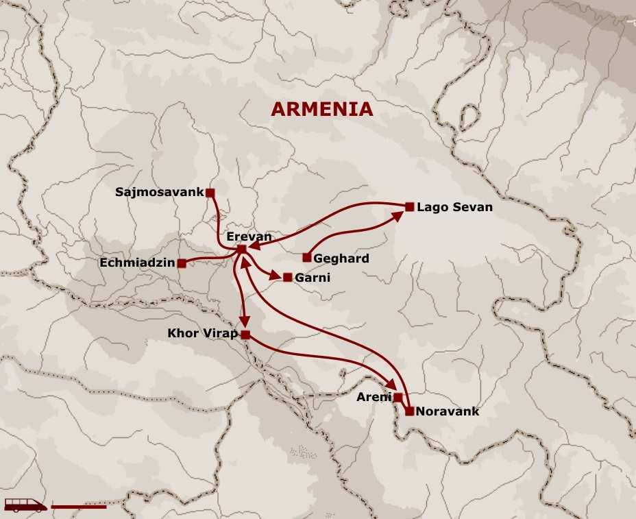 El viaje a Armenia es una aventura que viene de la noche de los siglos y camina hacia los siglos venideros, con sus tesoros artísticos y sus delicias culinarias.