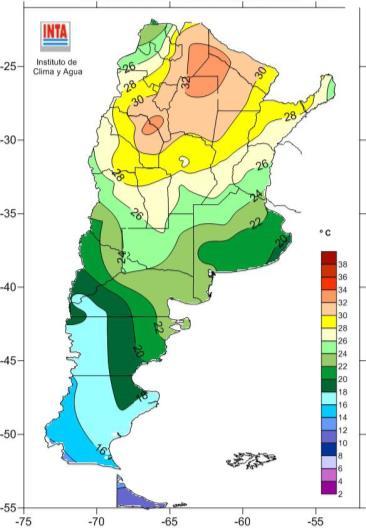 Los registros más destacados fueron: Ciudad Temperatura máxima ( C) Anomalía ( C) Oliveros-INTA 28.0 +4.3 Manfredi-INTA 28.9 +4.2 Ceres 30.4 +3.7 Tucumán 31.7 +3.2 Rafaela-INTA 28.0 +2.