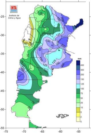 Análisis de la precipitación trimestral: agosto-septiembre-octubre de 2013 D urante el trimestre agosto-octubre, las precipitaciones más importantes se observaron sobre NEA (este), San Luis (este),