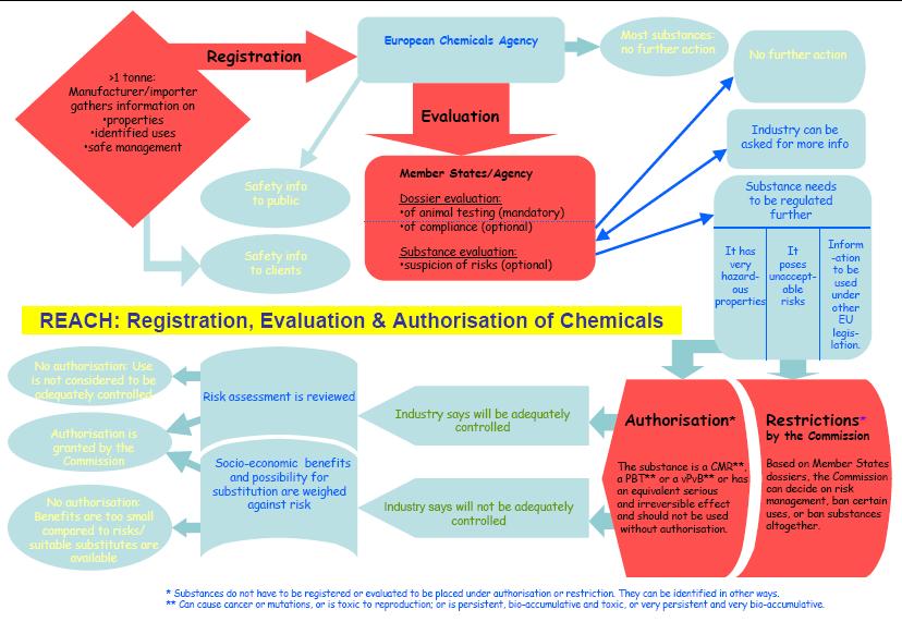 EUROPEAN CHEMICALS AGENCY Most substances no further action No further action Industry can be asked for more info Safety info to public Safety info to clients No authorisation: use is not considered
