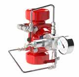 Cuando se dispara, la válvula regula el flujo de agua a una presión preestablecida, independientemente de las fluctuaciones de presión o