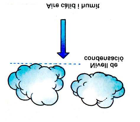 Mecanisme de la precipitació! Quan l'aire es refreda la seva humitat relativa augmenta progressivament.