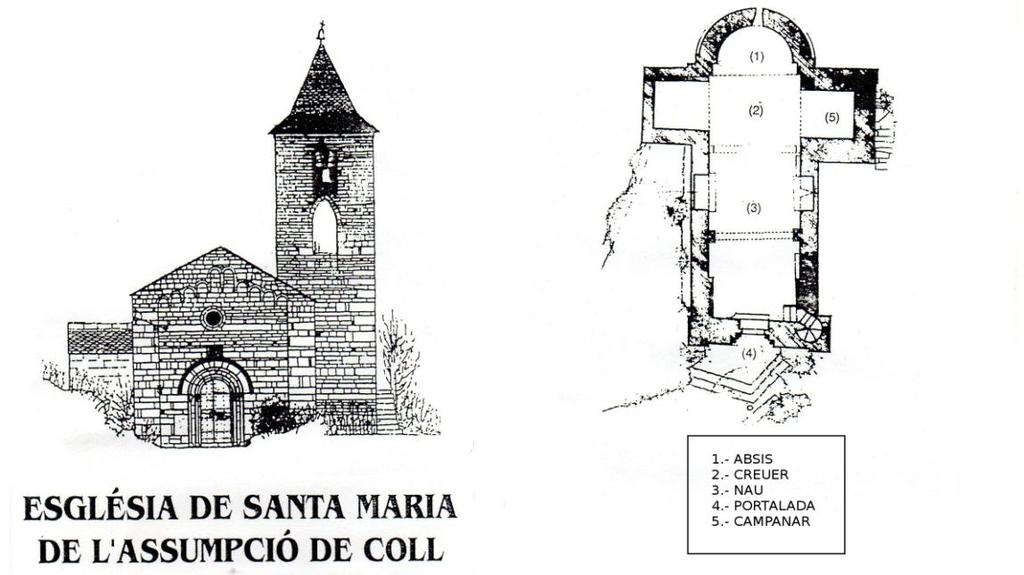 alçat planta PLANTA DE CREU LLATINA (ESGLÉSIA DE CÓLL - LLEIDA) Església de Sant Climent de Taüll (Lleida) emmurallats. B.