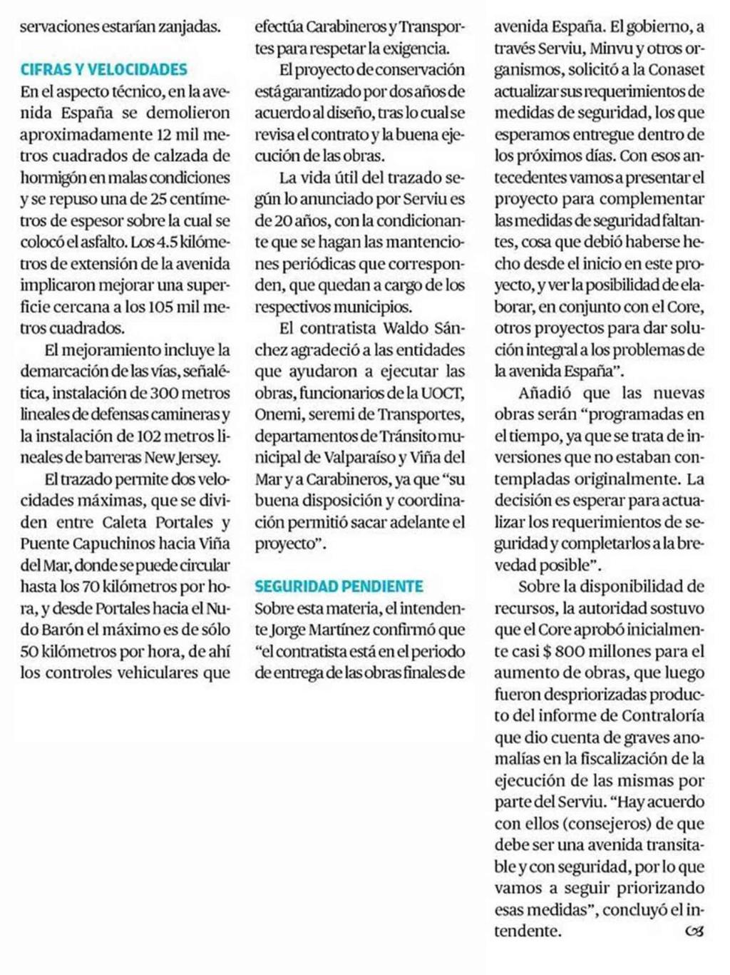 El Mercurio de Valparaíso 4 5 Finalizan obras de la Av.