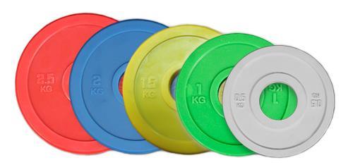 Discos Fraccionales Discos olímpicos de caucho aptos para Levantamiento Olímpico, CrossFit y Entrenamiento Funcional. 2 pulgadas diámetro orificio interno.