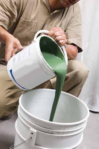 USO INTERIOR Y EXTERIOR Pintura mineral termoendurecible mate base agua, especial para pintar tejas de fibrocemento. Se compenetra con la teja, formando parte de la misma.