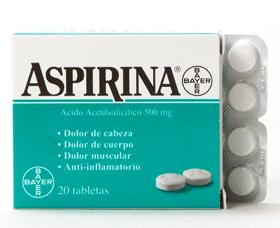 Aspirina Bayer, 500 mg.