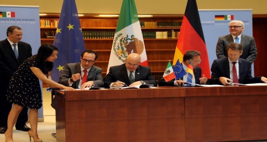 MOU Cooperación México-Alemania Se firmó el 9 de junio de 2015 el Memorándum de Entendimiento con los ministerios alemanes de Educación y Cooperación Económica, situación sin precedentes en materia