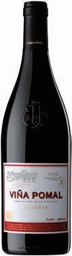 Bebidas Alcohólicas Catálogo de Productos 2014-2015 Vino D.O. Rioja Viña Pomal Crianza, 75 cl. 8.007.998 Vino D.O. Rioja Viña Pomal Reserva, 75 cl. 8.007.999 La ud. a: 4,80 A: 28,81 P.V.P. Rec.