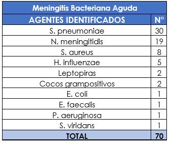 VIGILANCIA UNIVERSAL DE LAS MENINGOENCEFALITIS AGUDA Gráfico 14 Meningitis Bacteriana Aguda: Fueron notificados 132 casos probables de