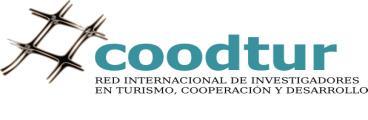 b) Red Internacional de Investigadores en Turismo, Cooperación y Desarrollo(COODTUR) Plataforma académica de difusión y transferencia para estudios e investigaciones sobre turismo y desarrollo, una