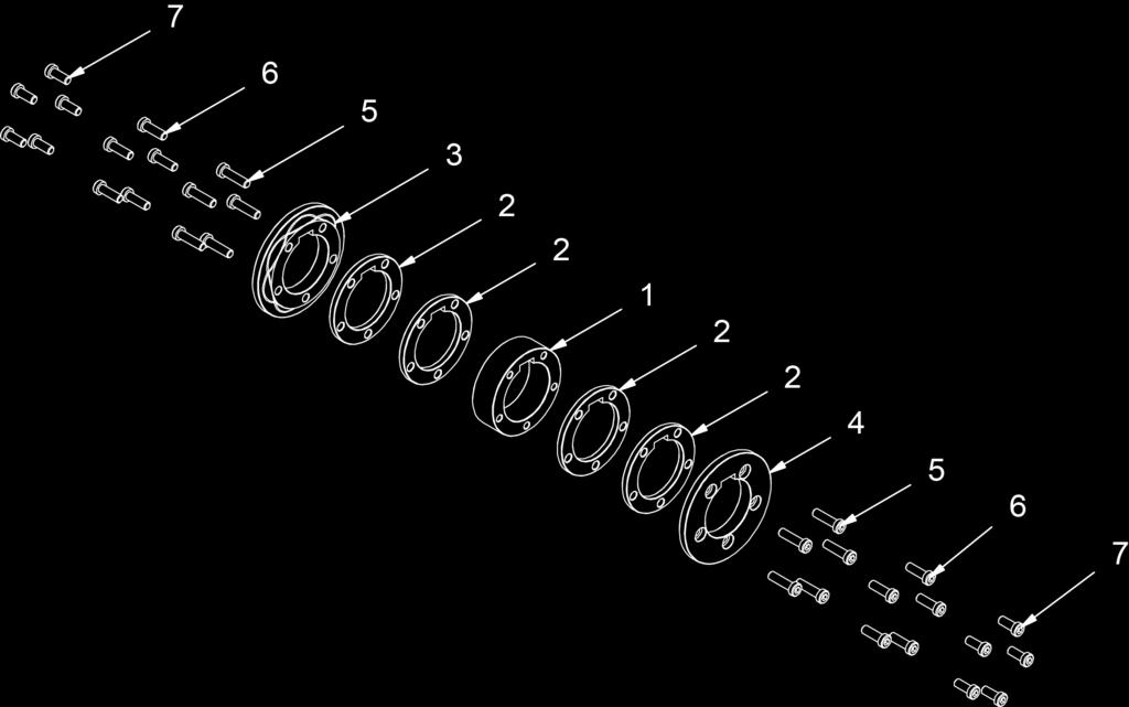 2. Identificación de los elementos Los Rodillos seccionados para grabar tubo han sido diseñados para trabajar diferentes medidas de tubo con un solo juego de rodillos.