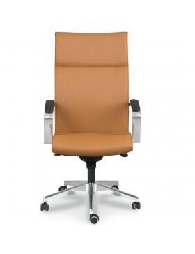 alto con asiento y respaldo acolchados en espuma moldeada de 30kg/m3, tapizado.