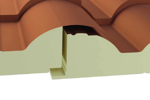 PANEL está configurado por una chapa exterior que se asemeja a la forma de la clásica teja, dando al panel un aspecto agradable.