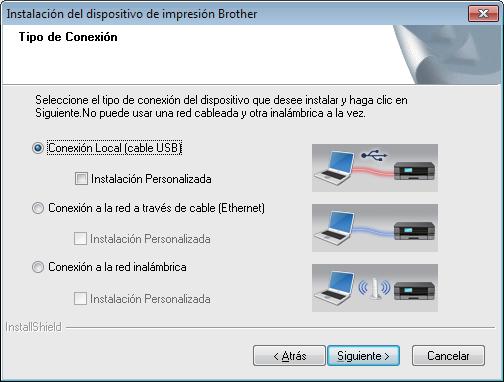 USB Windows Pr usurios de interfz USB en Windows (Windows XP Home/XP Professionl/Windows Vist /Windows 7/Windows 8) 5 Antes de relizr l instlción Hg clic en Instlción MFL-Pro Suite y hg clic en Sí si