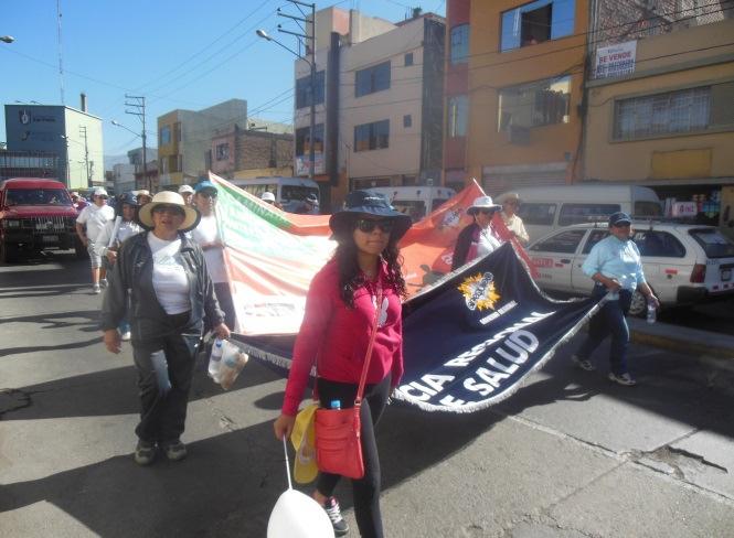 La I Caminata contó con la participación de todos los centros asistenciales de EsSalud Arequipa, la
