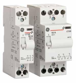 Relés de mando Contax R Aparamenta modular Aplicaciones Circuitos de iluminación, calefacción. Aislamiento galvánico, para, por ejemplo, indicar el estado de un circuito de alta potencia.